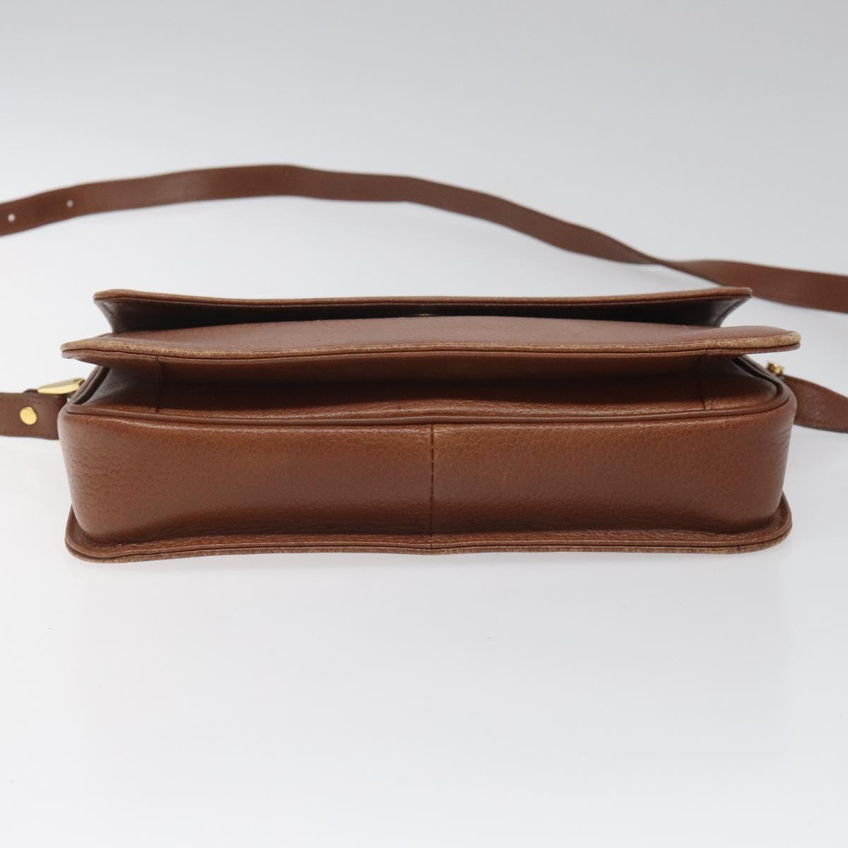 Burberry Nova Check Brown Leather Shoulder Bag (Pre-Owned)