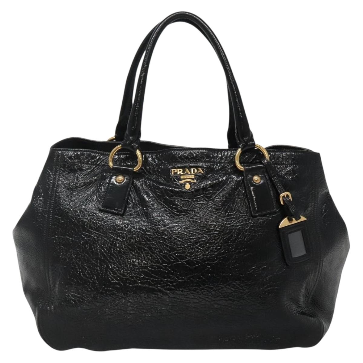 Prada Black Patent Leather Tote Bag (Pre-Owned)
