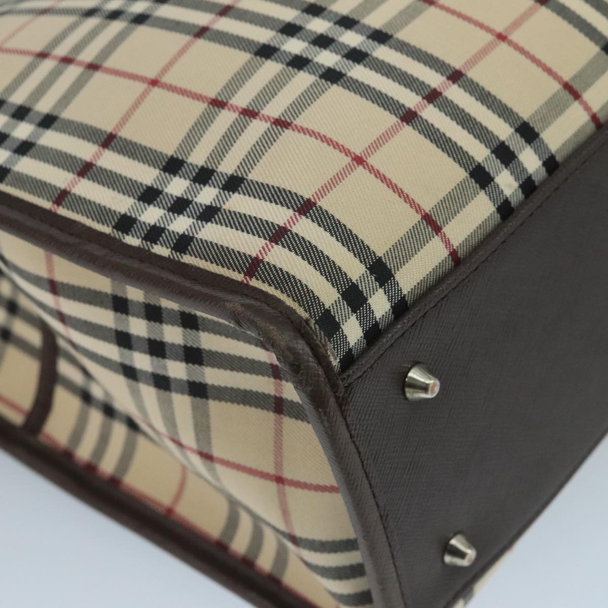 Burberry Nova Check Beige Canvas Tote Bag (Pre-Owned)