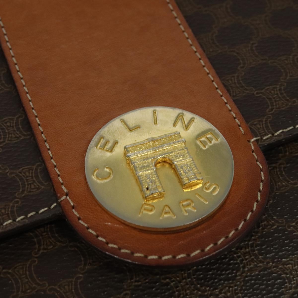 Céline Macadam Brown Canvas Shoulder Bag (Pre-Owned)