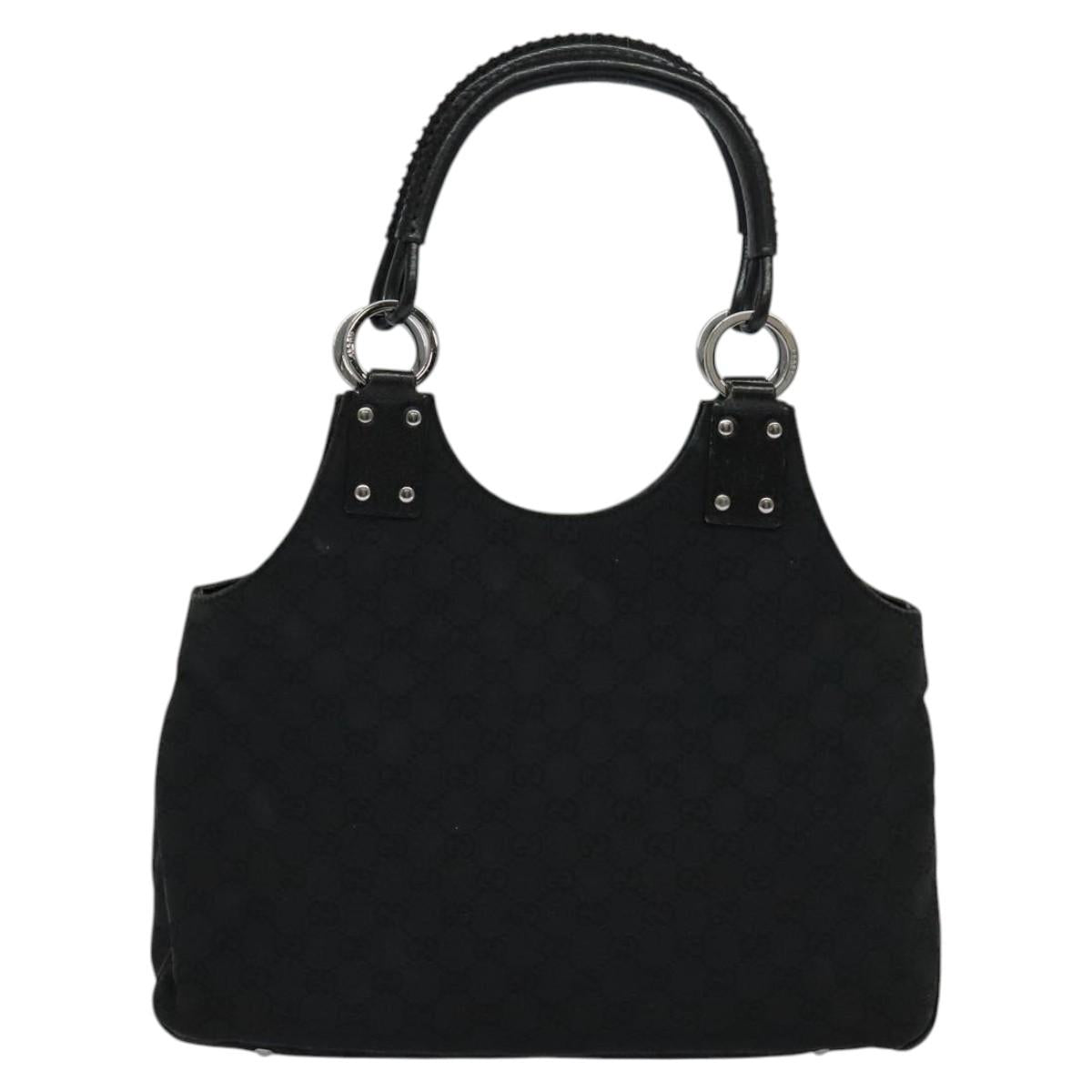 Gucci Gg Canvas Black Canvas Shoulder Bag (Pre-Owned)