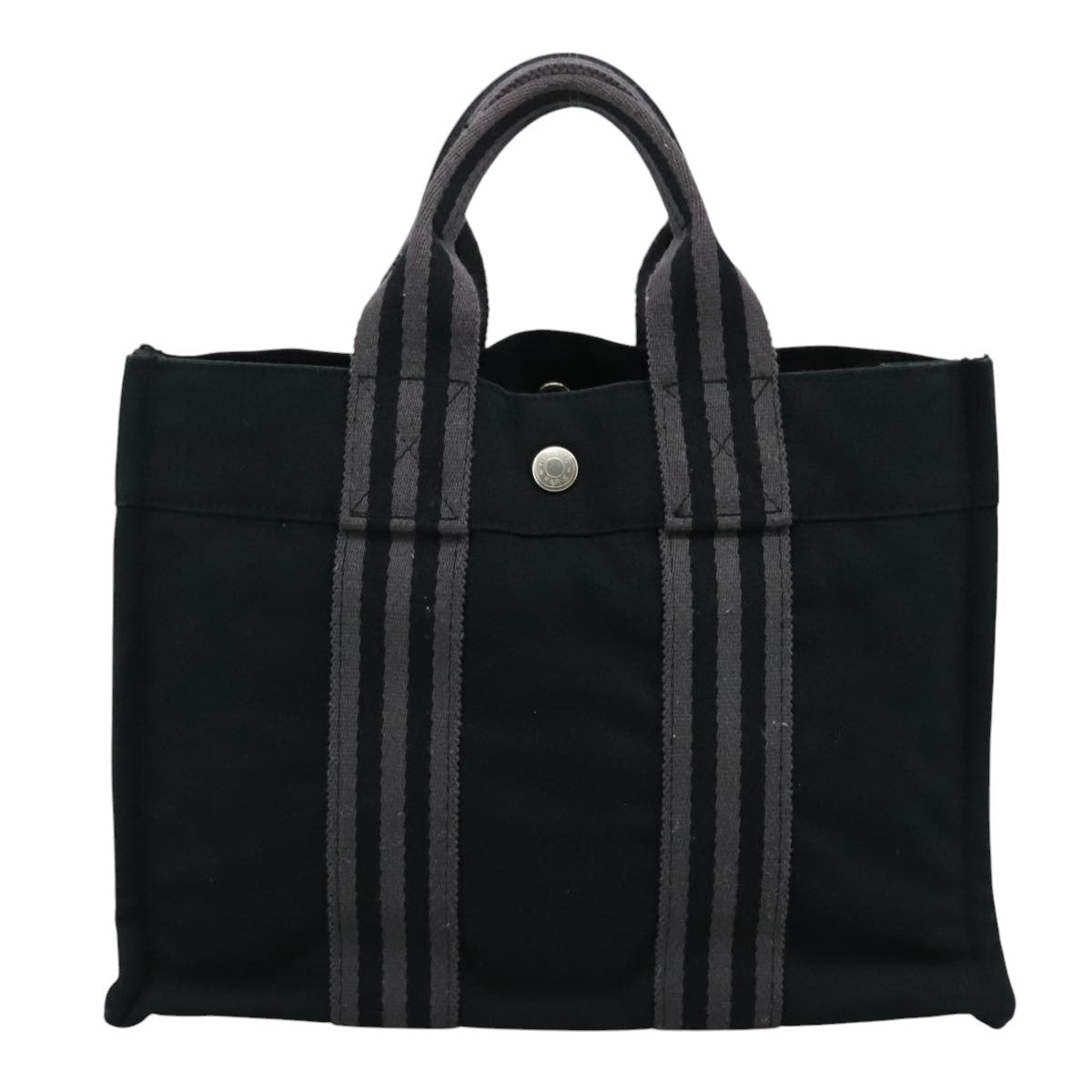 Hermès Fourre Tout Black Canvas Tote Bag (Pre-Owned)
