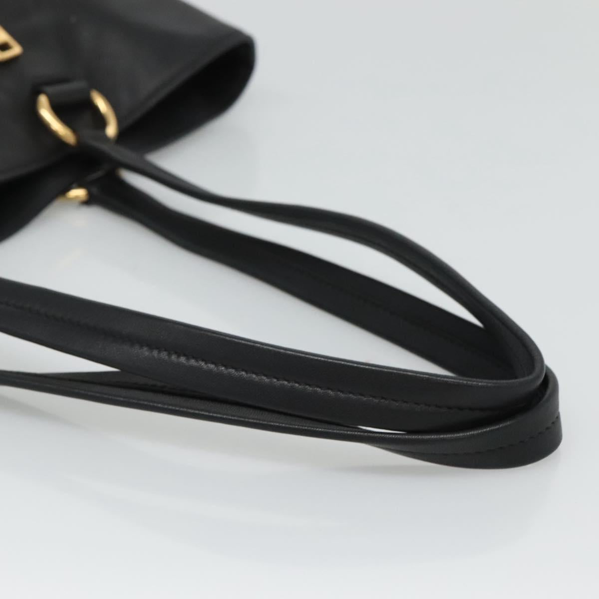 Prada Vitello Black Leather Tote Bag (Pre-Owned)