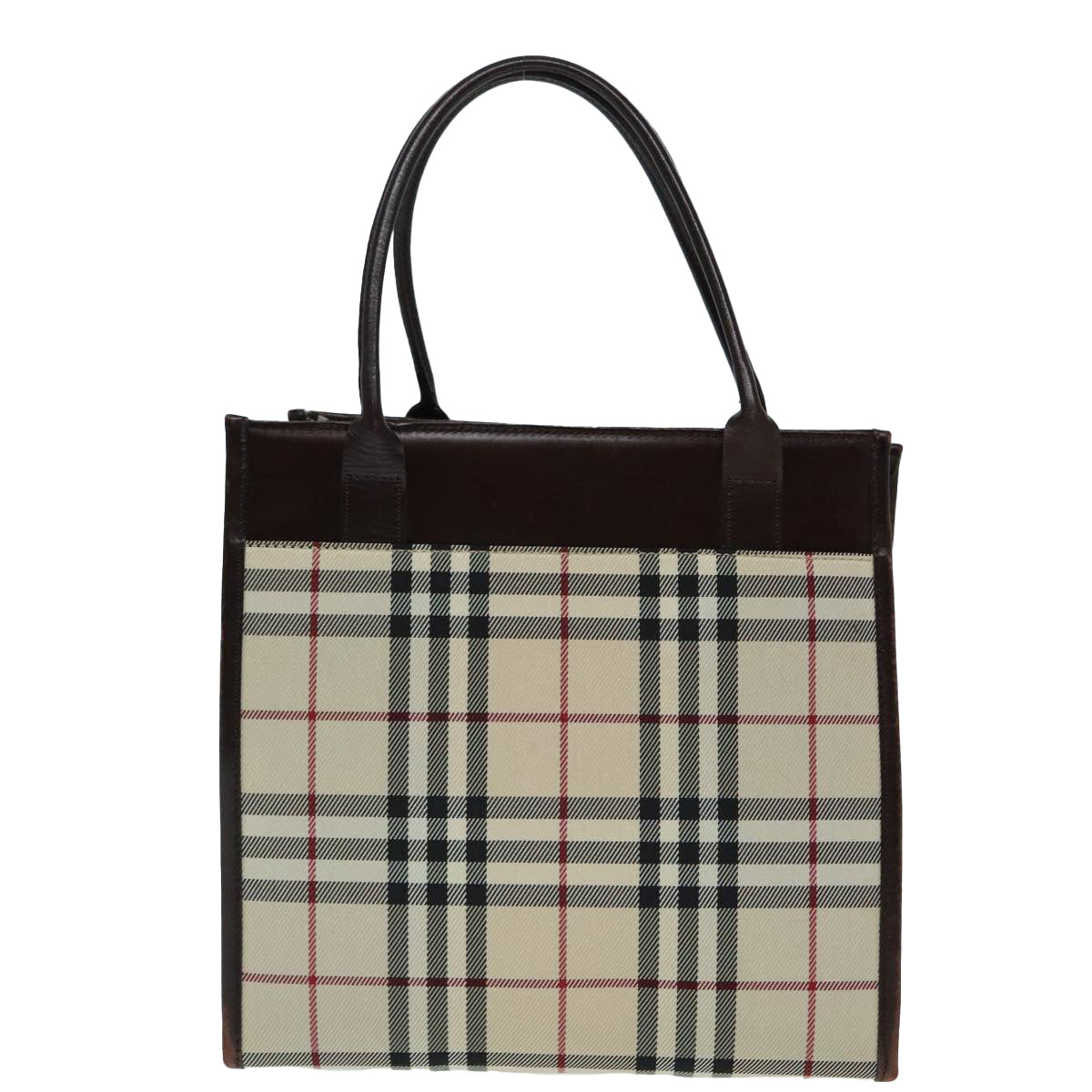 Burberry Nova Check Beige Canvas Tote Bag (Pre-Owned)