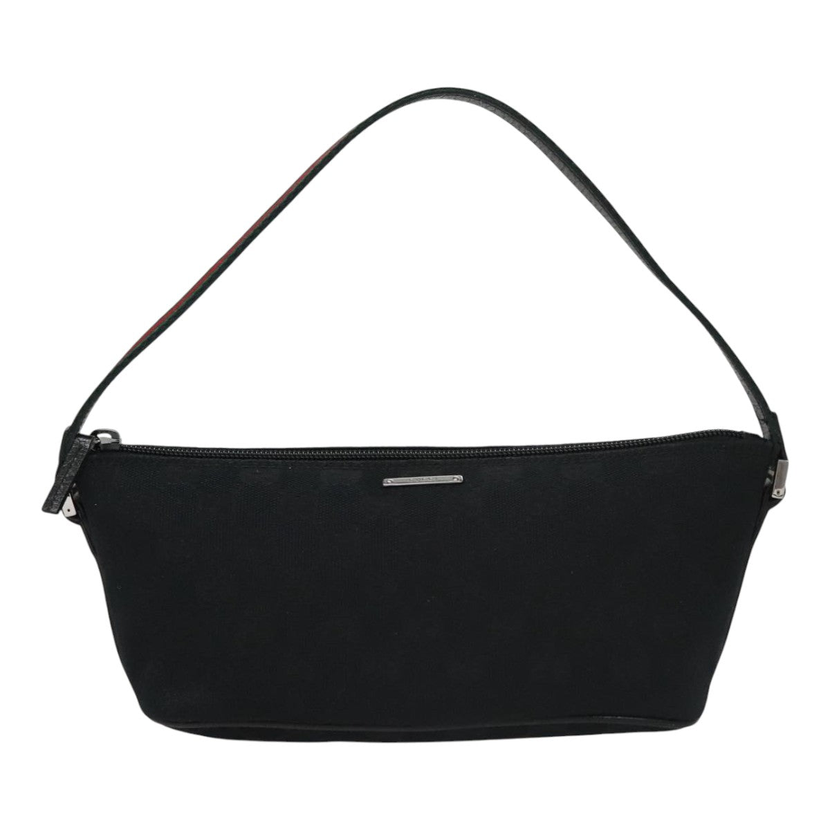 Gucci Baguette Black Canvas Clutch Bag (Pre-Owned)
