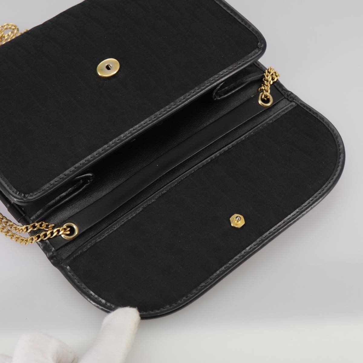 Dior Trotter Black Canvas Shoulder Bag (Pre-Owned)