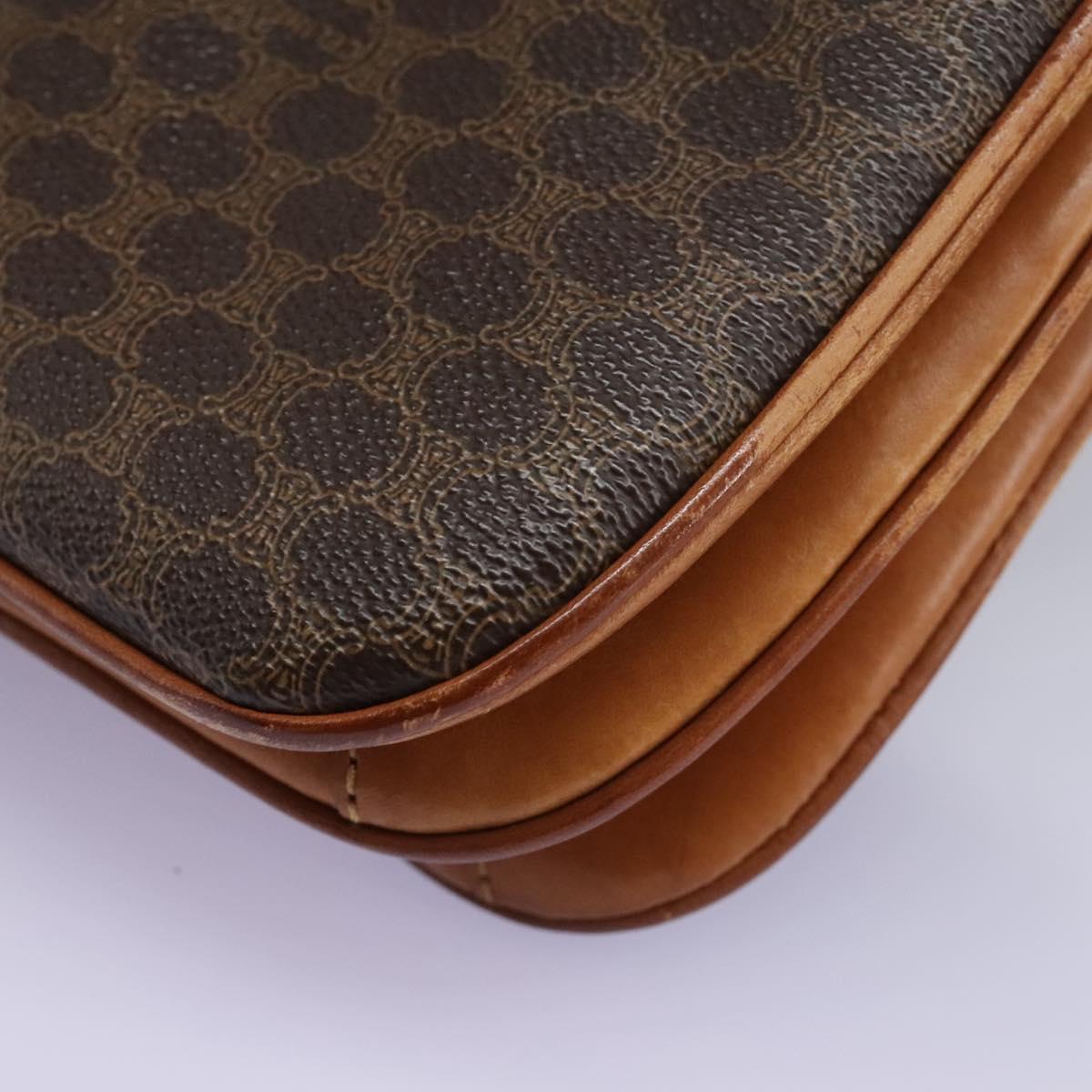 Céline Macadam Brown Canvas Shoulder Bag (Pre-Owned)