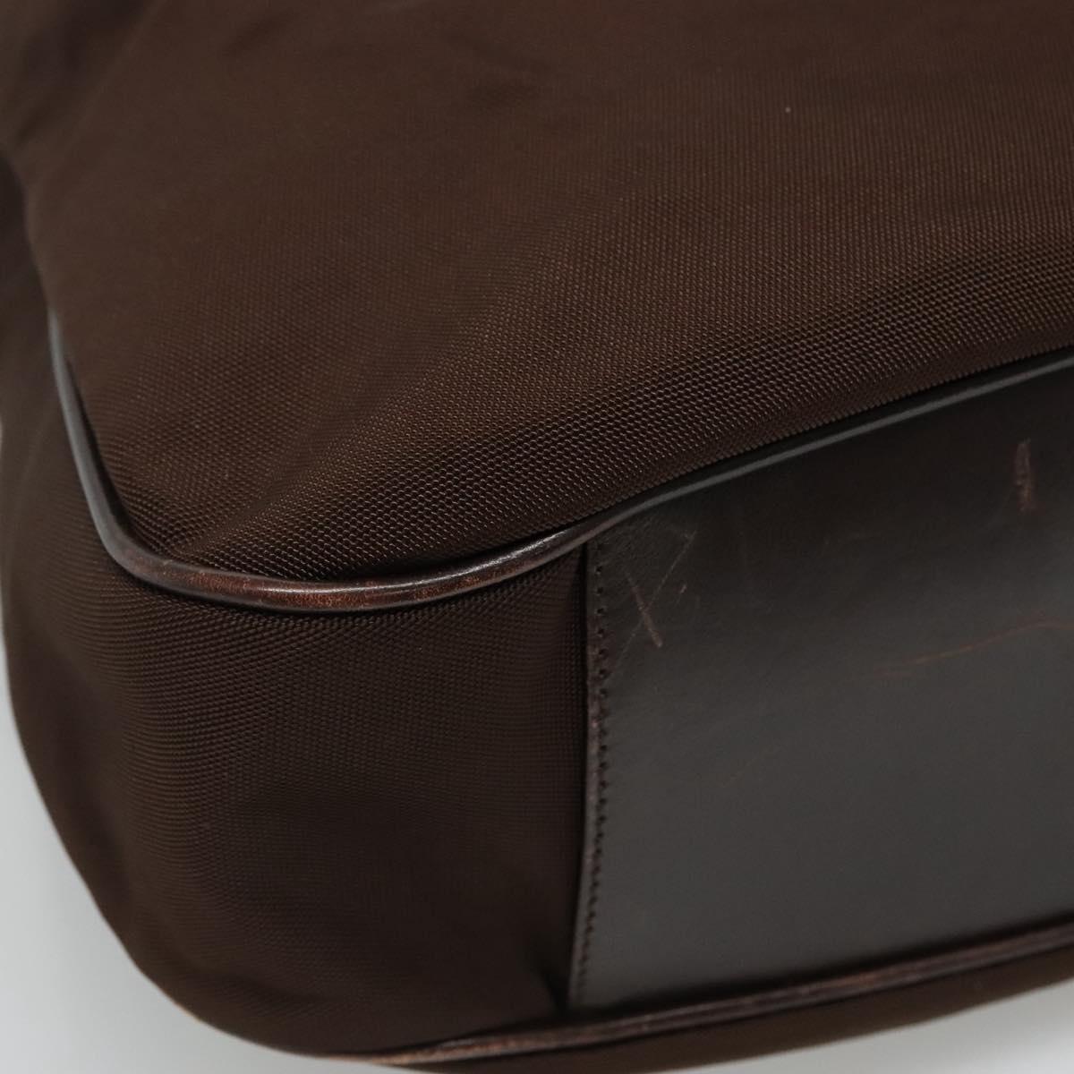 Gucci Bamboo Brown Canvas Handbag (Pre-Owned)