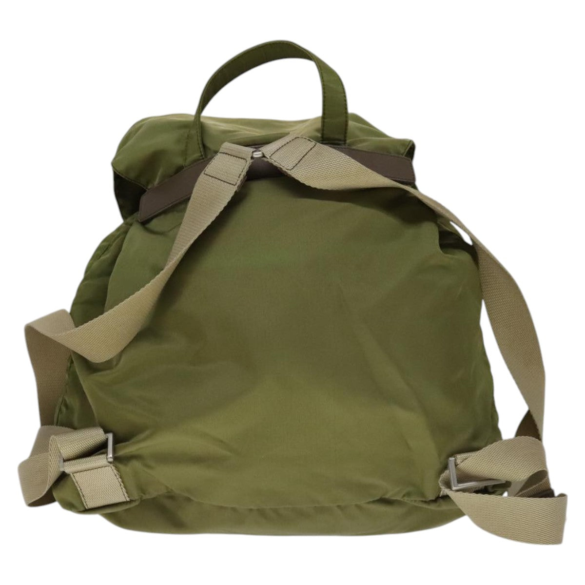 Prada Tessuto Khaki Synthetic Backpack Bag (Pre-Owned)