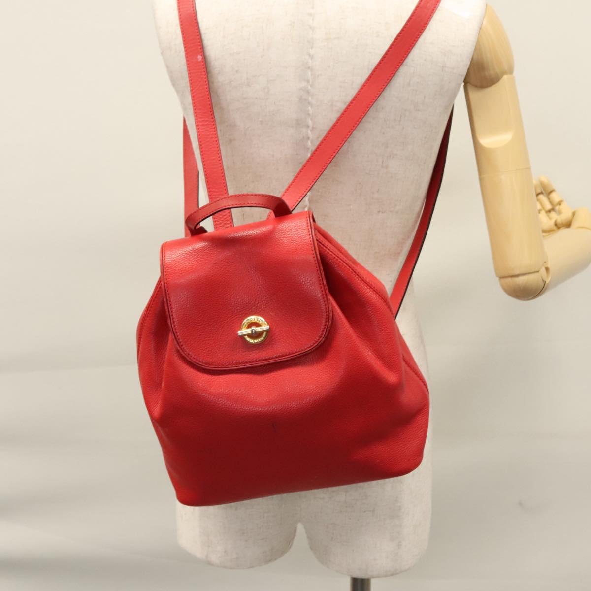 Céline Red Leather Backpack Bag (Pre-Owned)
