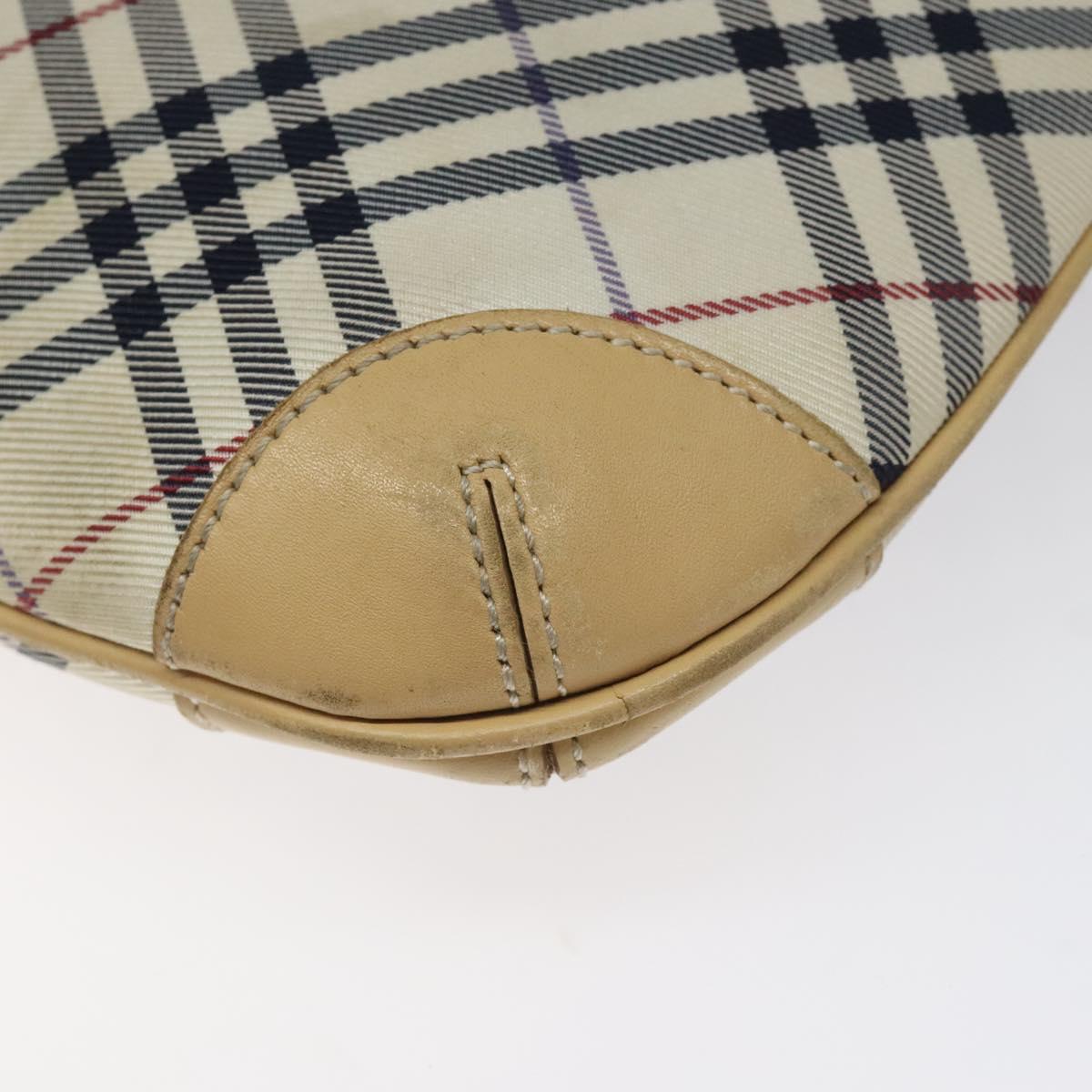 Burberry Nova Check Beige Synthetic Shoulder Bag (Pre-Owned)