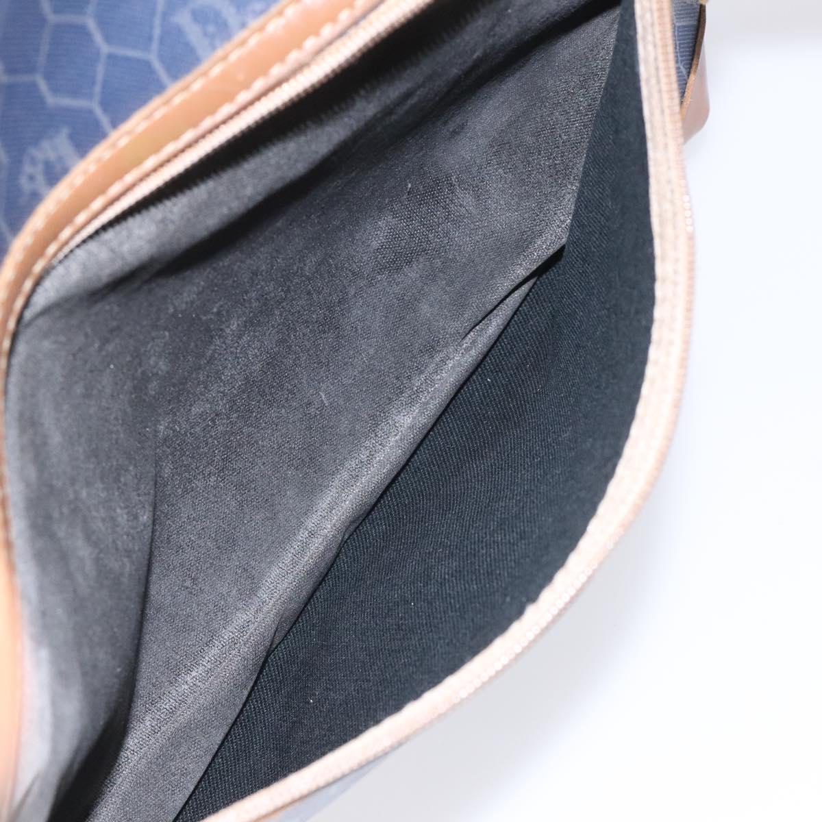 Dior Honeycomb Navy Canvas Clutch Bag (Pre-Owned)