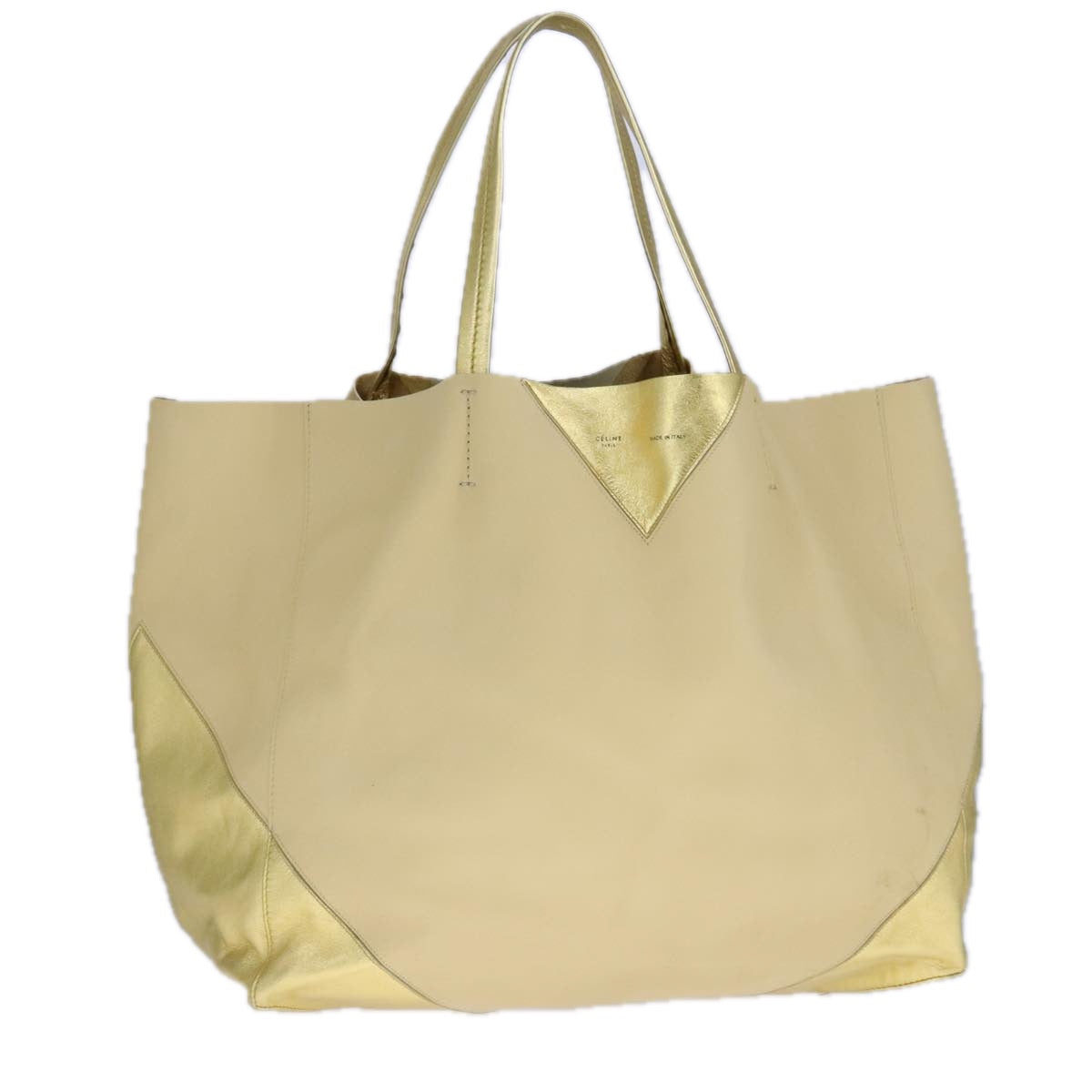 Céline Cabas Beige Leather Tote Bag (Pre-Owned)