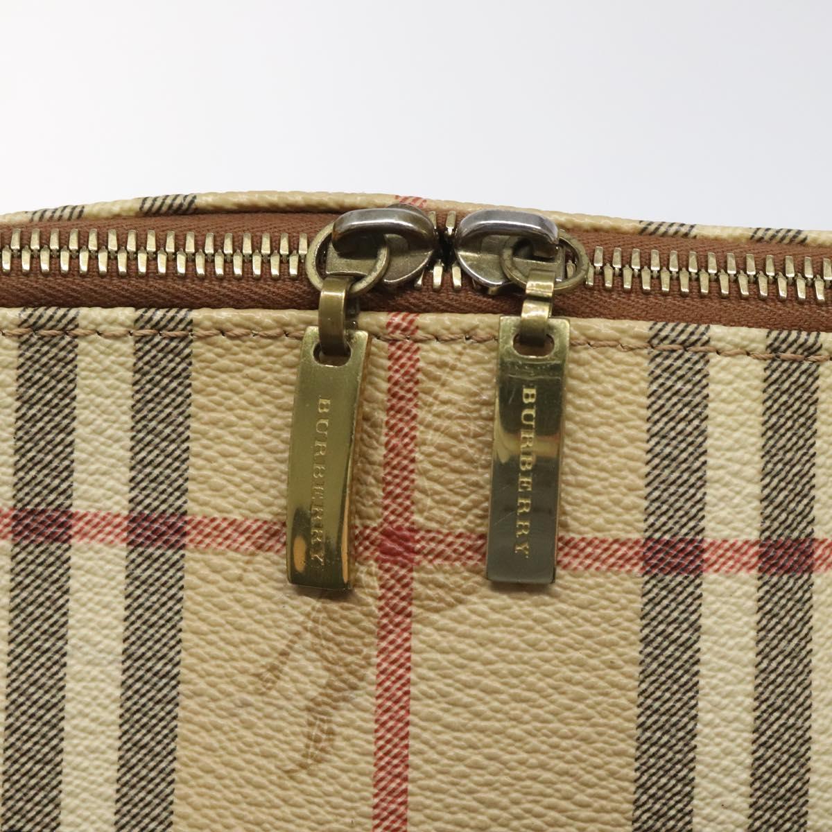 Burberry Nova Check Beige Canvas Handbag (Pre-Owned)