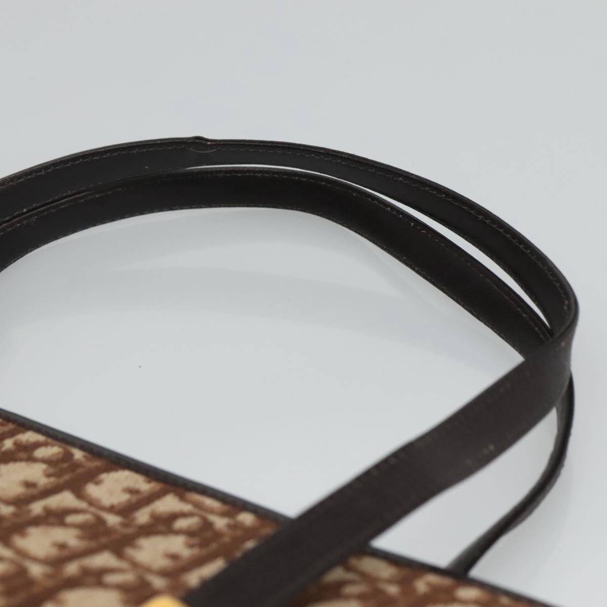 Dior Trotter Beige Canvas Shoulder Bag (Pre-Owned)