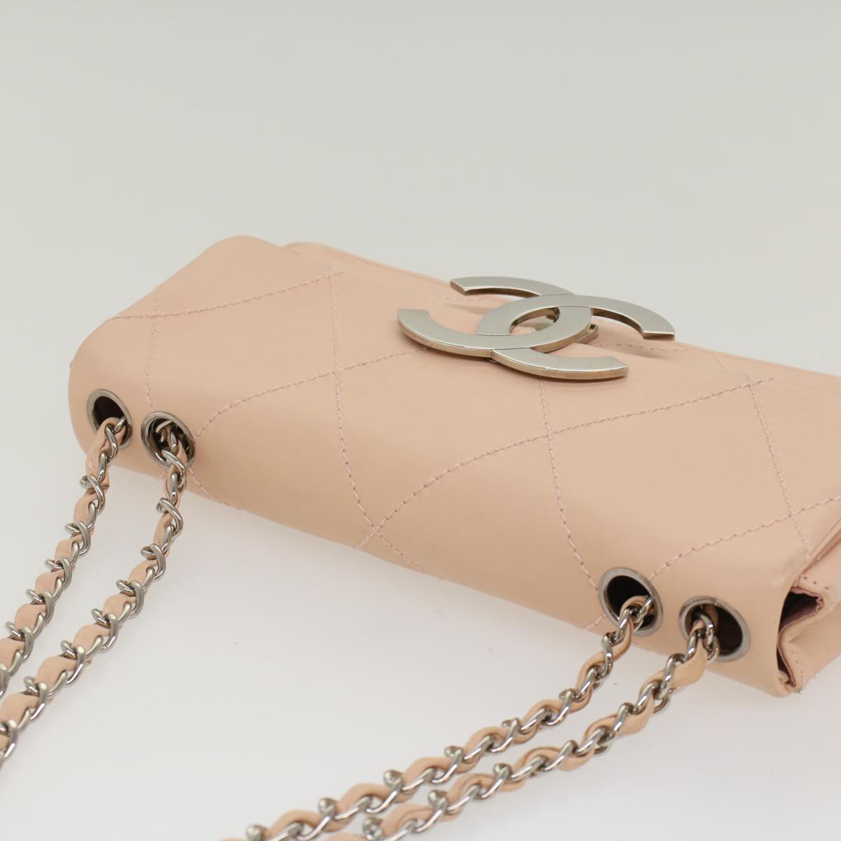Chanel Cc Pink Leather Shoulder Bag (Pre-Owned)