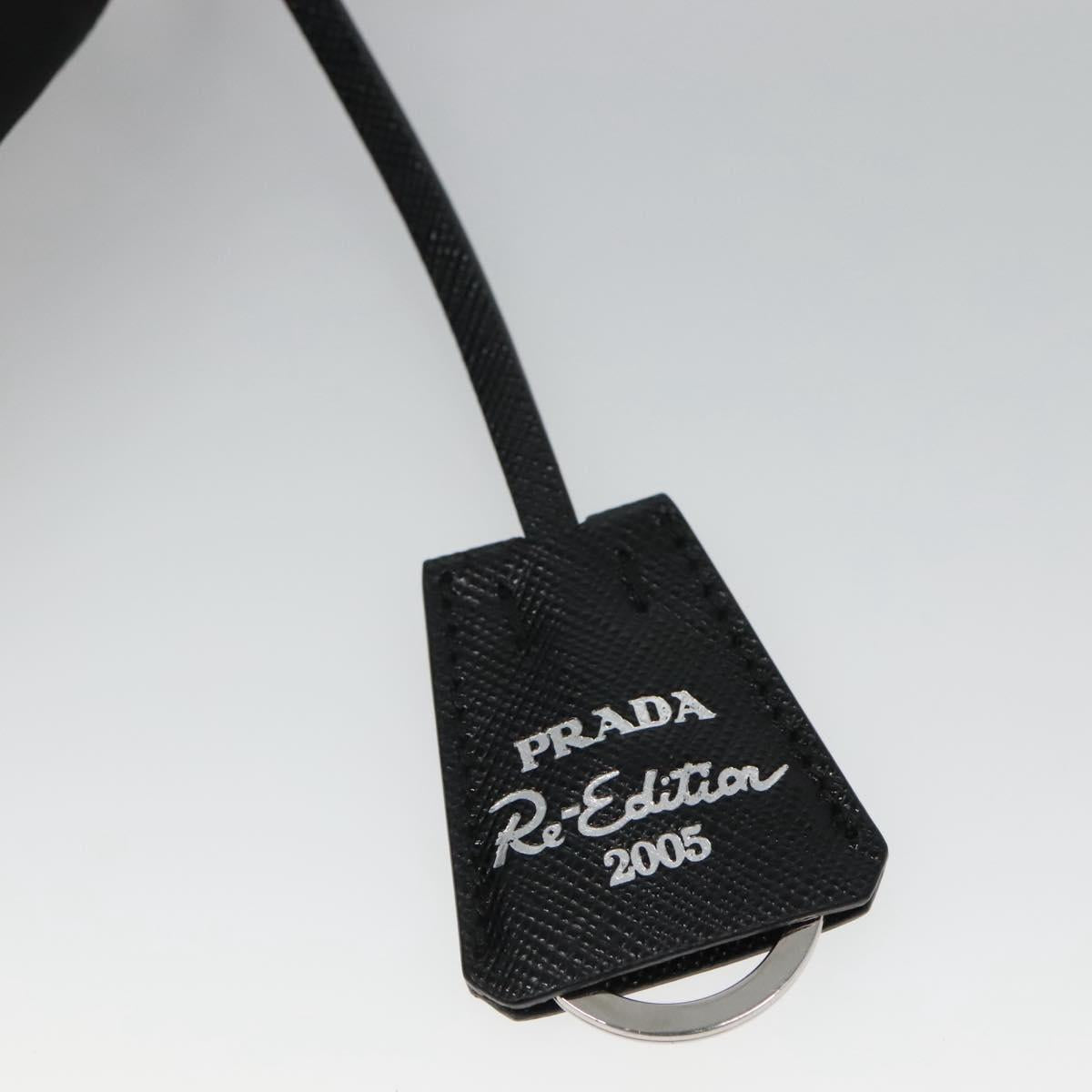 Prada Re-Edition Black Canvas Shoulder Bag (Pre-Owned)