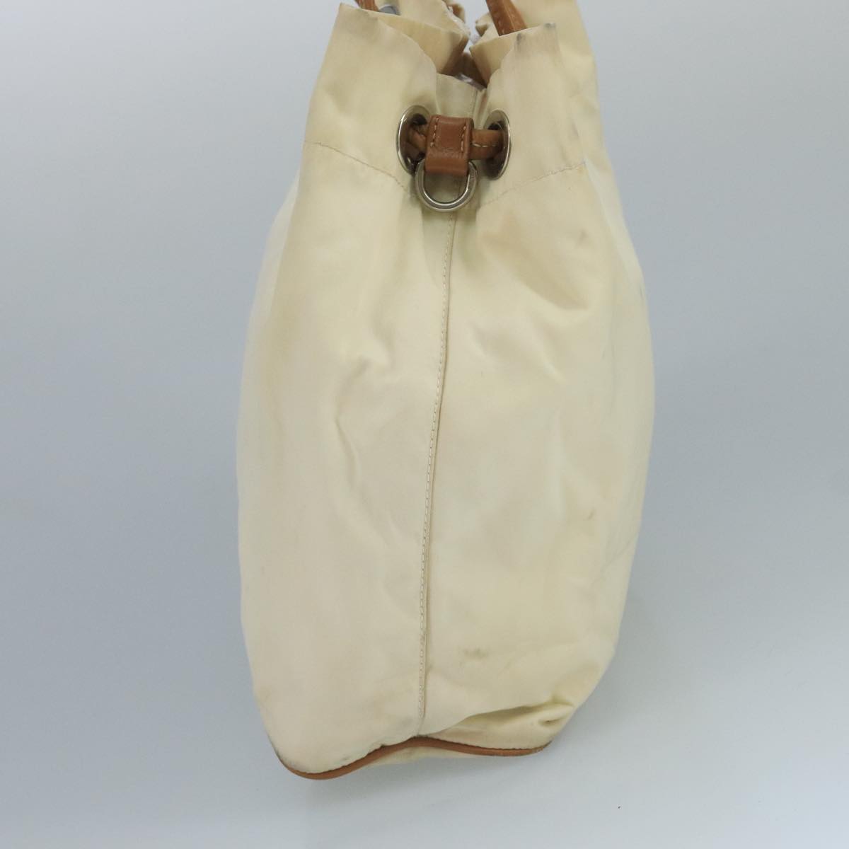 Prada Re-Nylon White Synthetic Shoulder Bag (Pre-Owned)