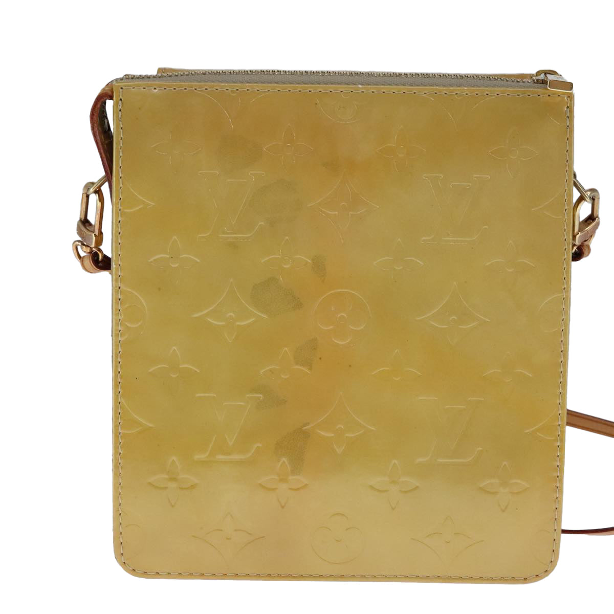 Louis Vuitton Mott Beige Patent Leather Clutch Bag (Pre-Owned)