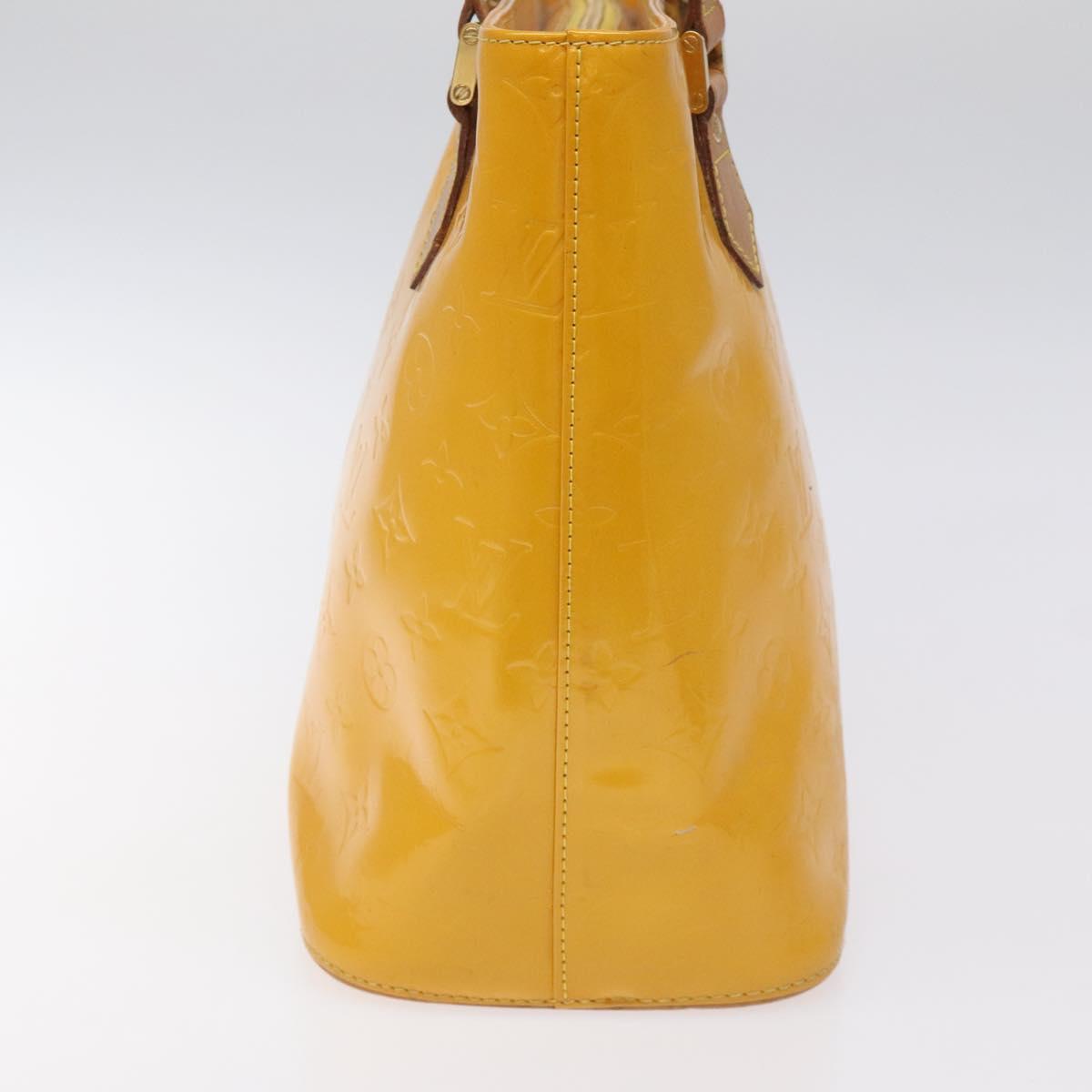 Louis Vuitton Houston Yellow Patent Leather Handbag (Pre-Owned)