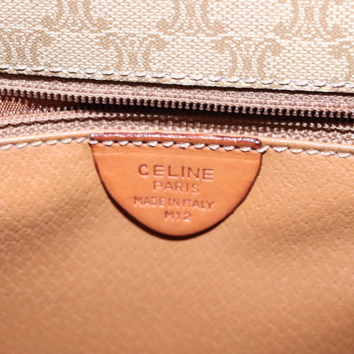 Céline Macadam Beige Canvas Shoulder Bag (Pre-Owned)
