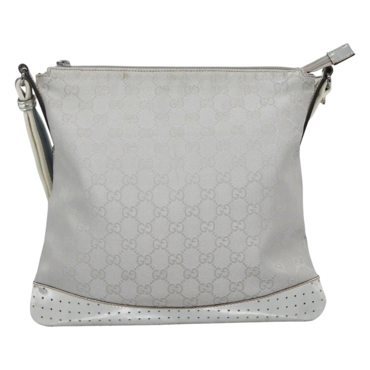 Gucci Gg Canvas Grey Canvas Shoulder Bag (Pre-Owned)