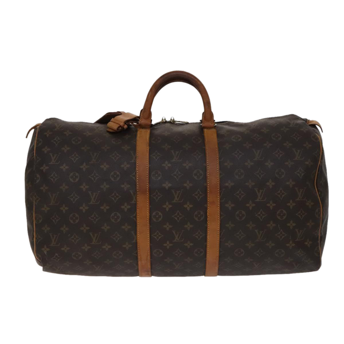 Louis Vuitton Keepall 55 Brown Canvas Travel Bag (Pre-Owned)