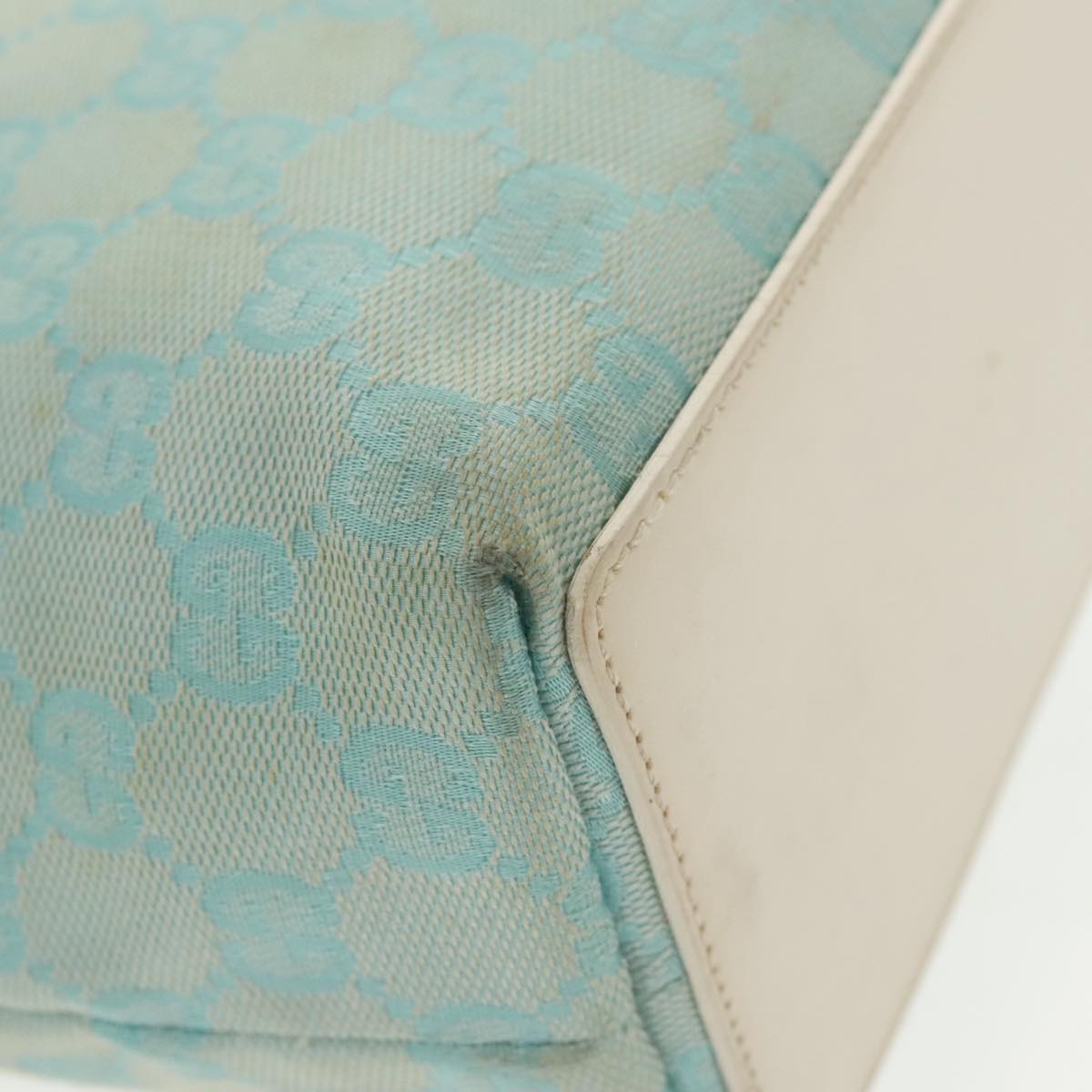 Gucci Gg Canvas Blue Canvas Tote Bag (Pre-Owned)