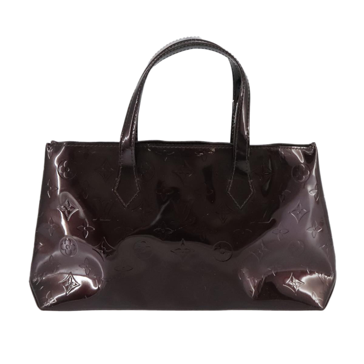Louis Vuitton Wilshire Burgundy Patent Leather Handbag (Pre-Owned)