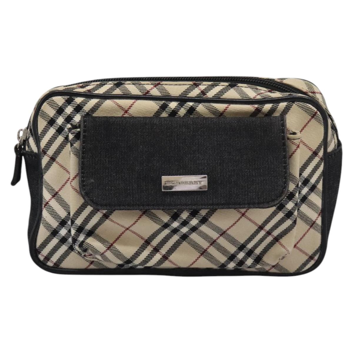 Burberry Nova Check Beige Canvas Shoulder Bag (Pre-Owned)
