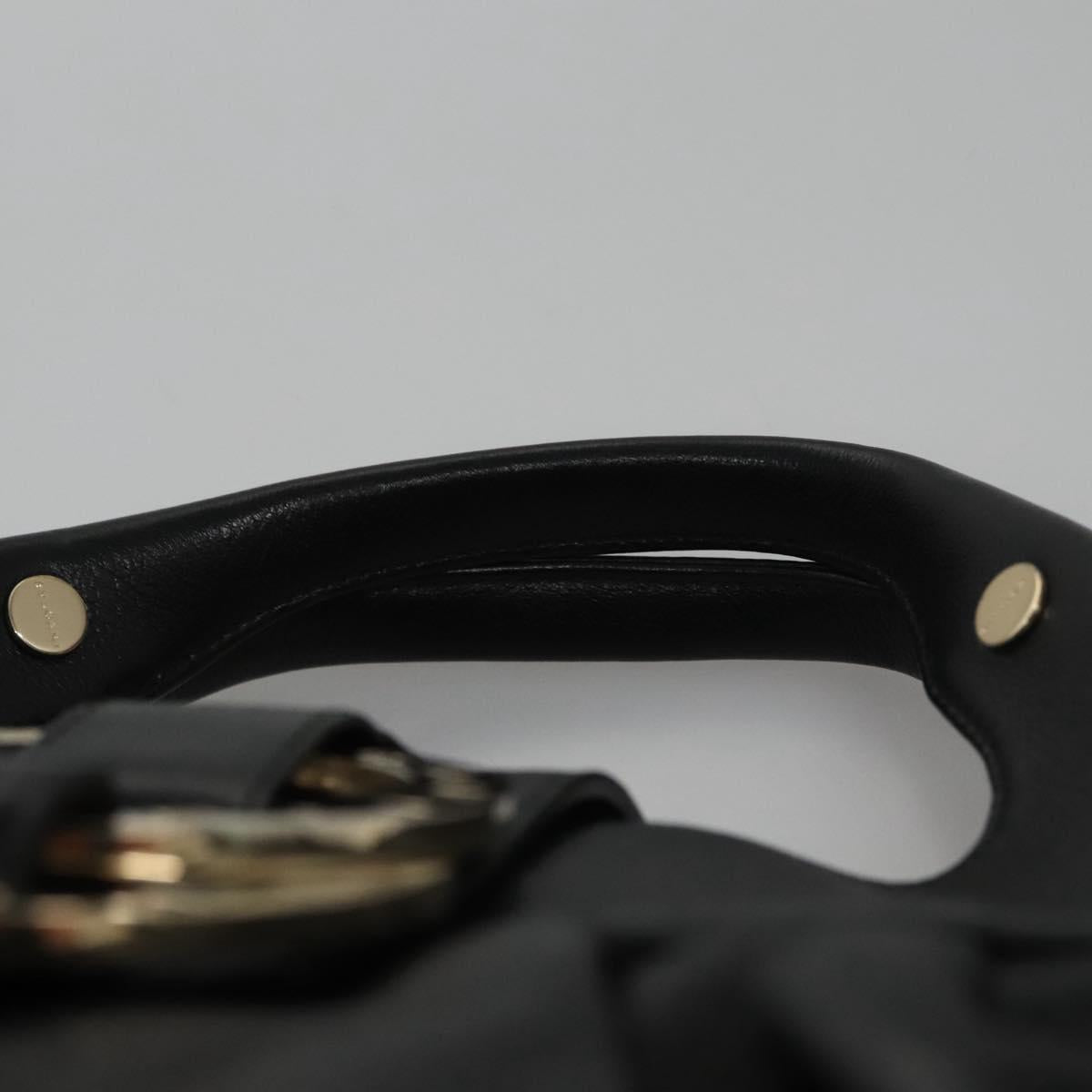 Bulgari Chandra Black Leather Handbag (Pre-Owned)