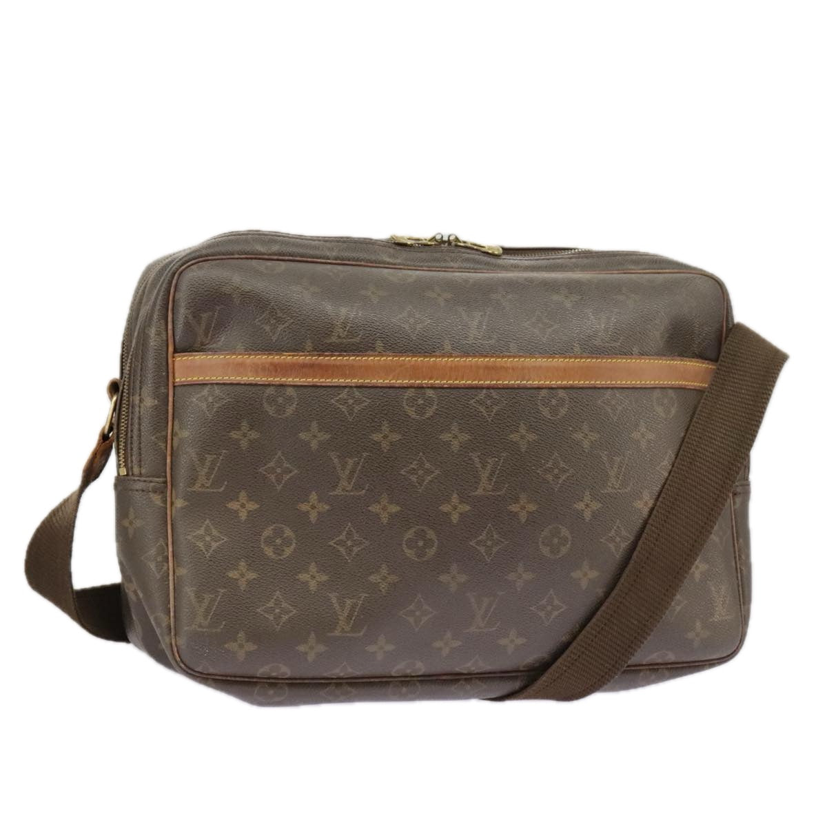 Louis Vuitton Reporter Brown Canvas Shoulder Bag (Pre-Owned)