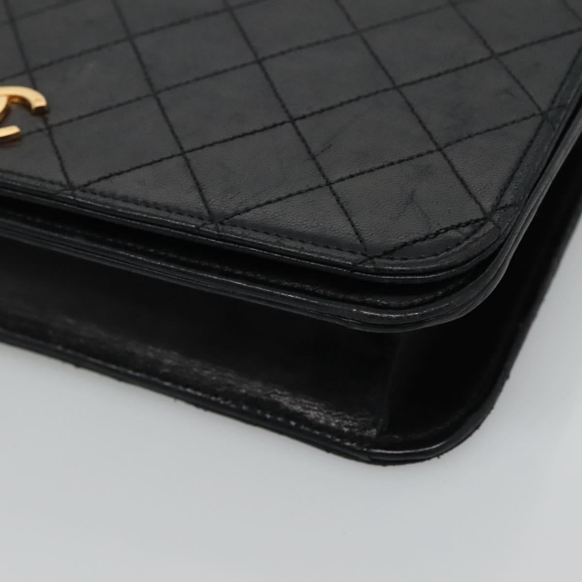 Chanel Wallet On Chain Black Leather Shoulder Bag (Pre-Owned)