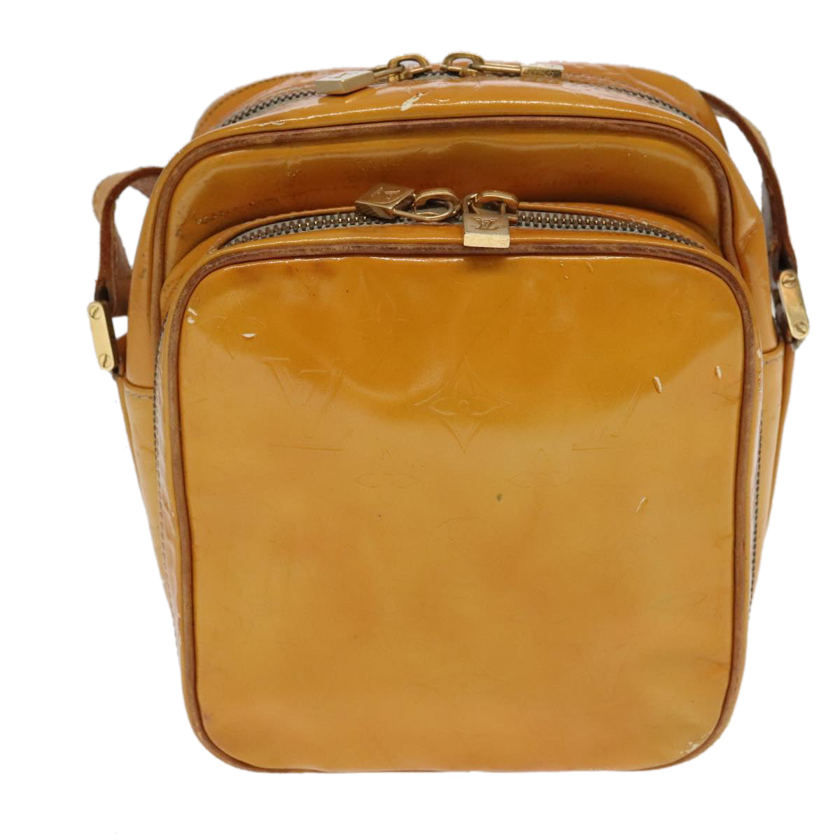 Louis Vuitton Wooster Yellow Patent Leather Clutch Bag (Pre-Owned)