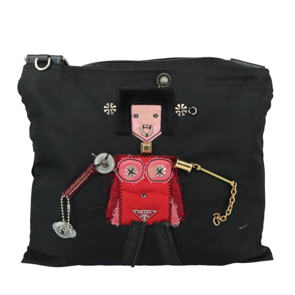 Prada Black Synthetic Shoulder Bag (Pre-Owned)
