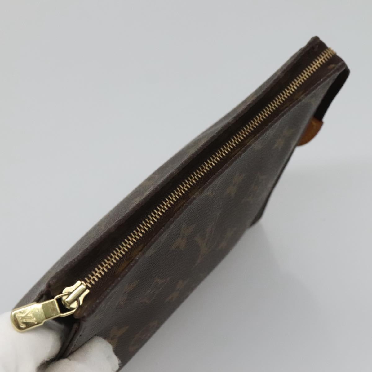 Louis Vuitton Poche Toilette Brown Canvas Clutch Bag (Pre-Owned)