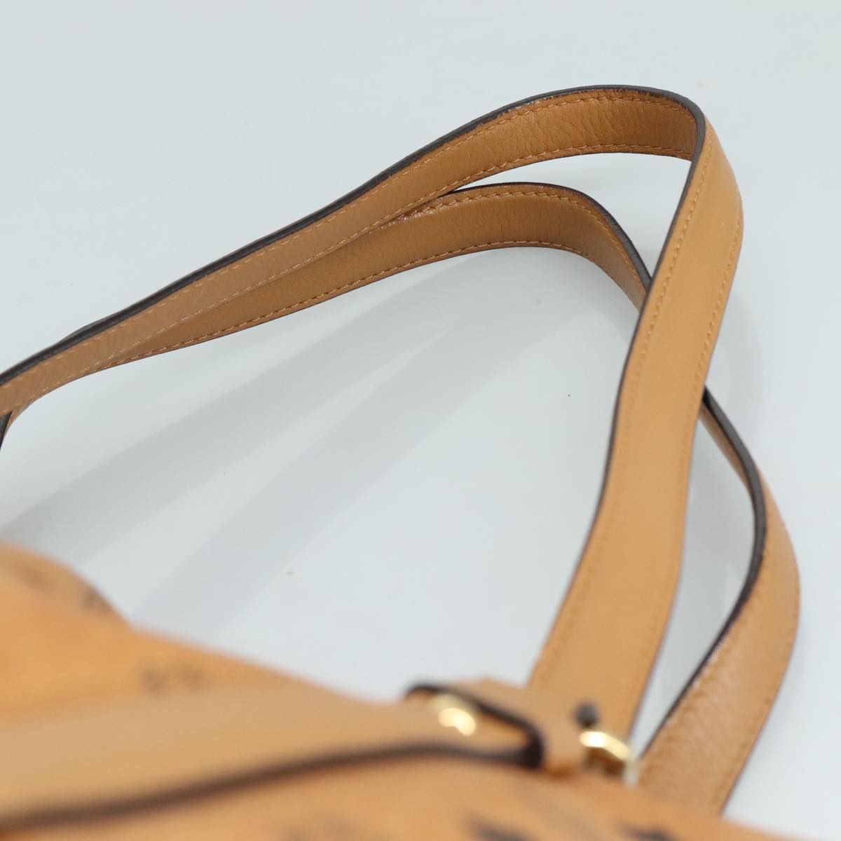 MCM Visetos Brown Canvas Tote Bag (Pre-Owned)