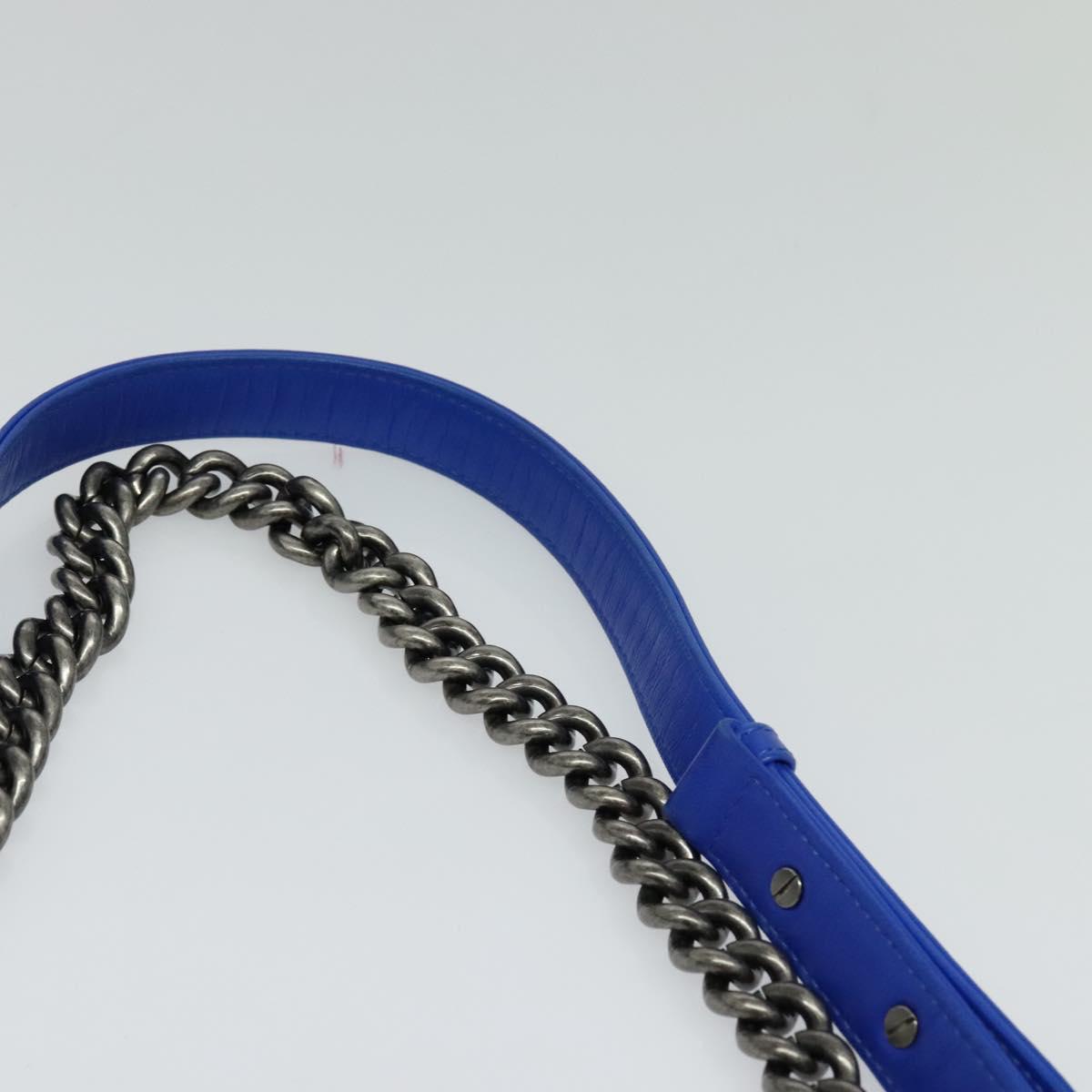 Chanel Boy Blue Velvet Shoulder Bag (Pre-Owned)