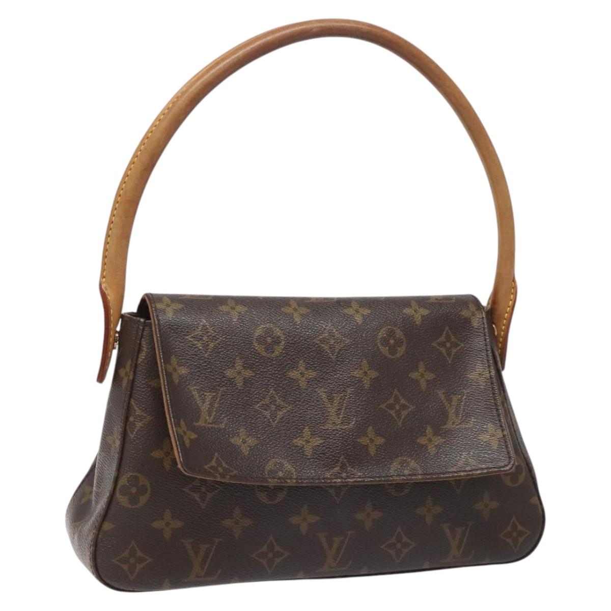 Louis Vuitton Mini Looping Brown Canvas Shoulder Bag (Pre-Owned)