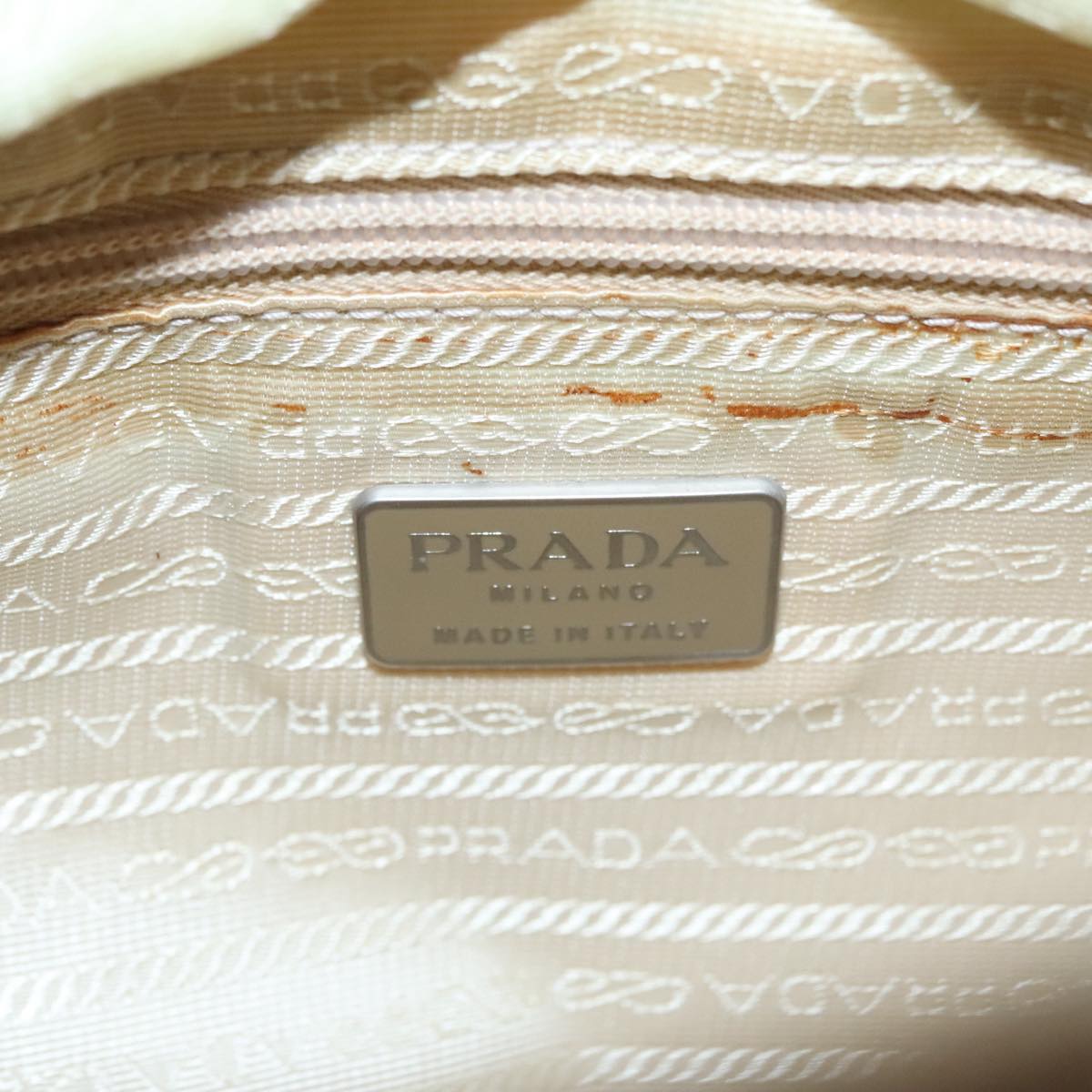 Prada Beige Synthetic Handbag (Pre-Owned)