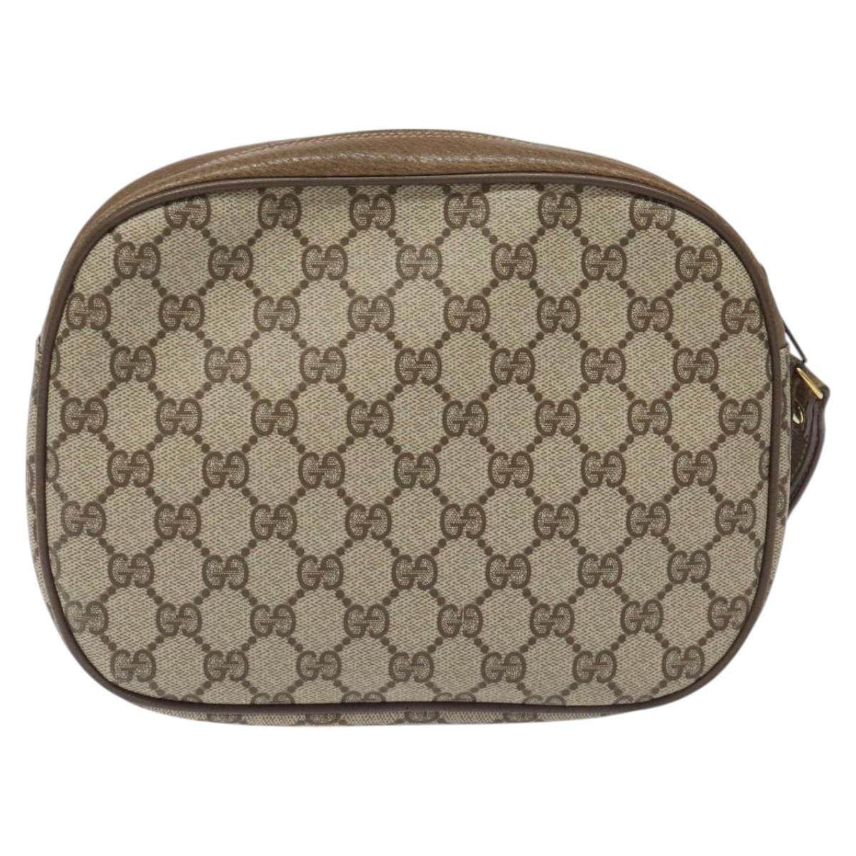 Gucci Ophidia Beige Canvas Clutch Bag (Pre-Owned)