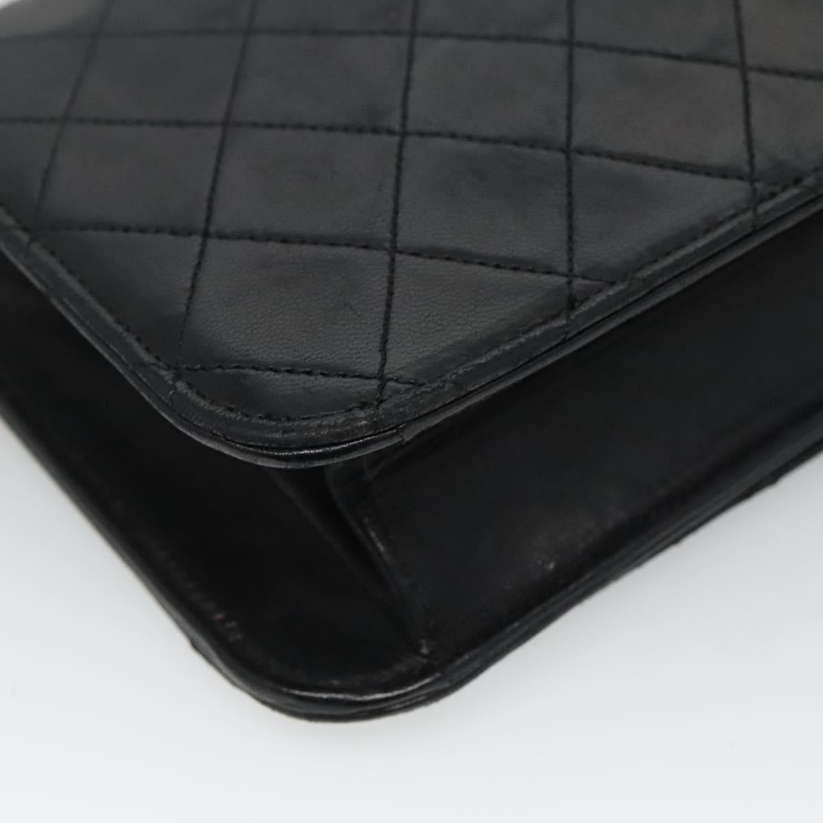 Chanel Wallet On Chain Black Leather Shoulder Bag (Pre-Owned)