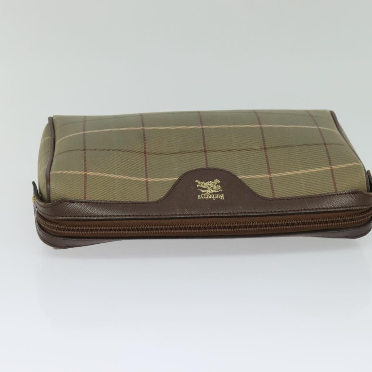 Burberry Nova Check Beige Canvas Clutch Bag (Pre-Owned)