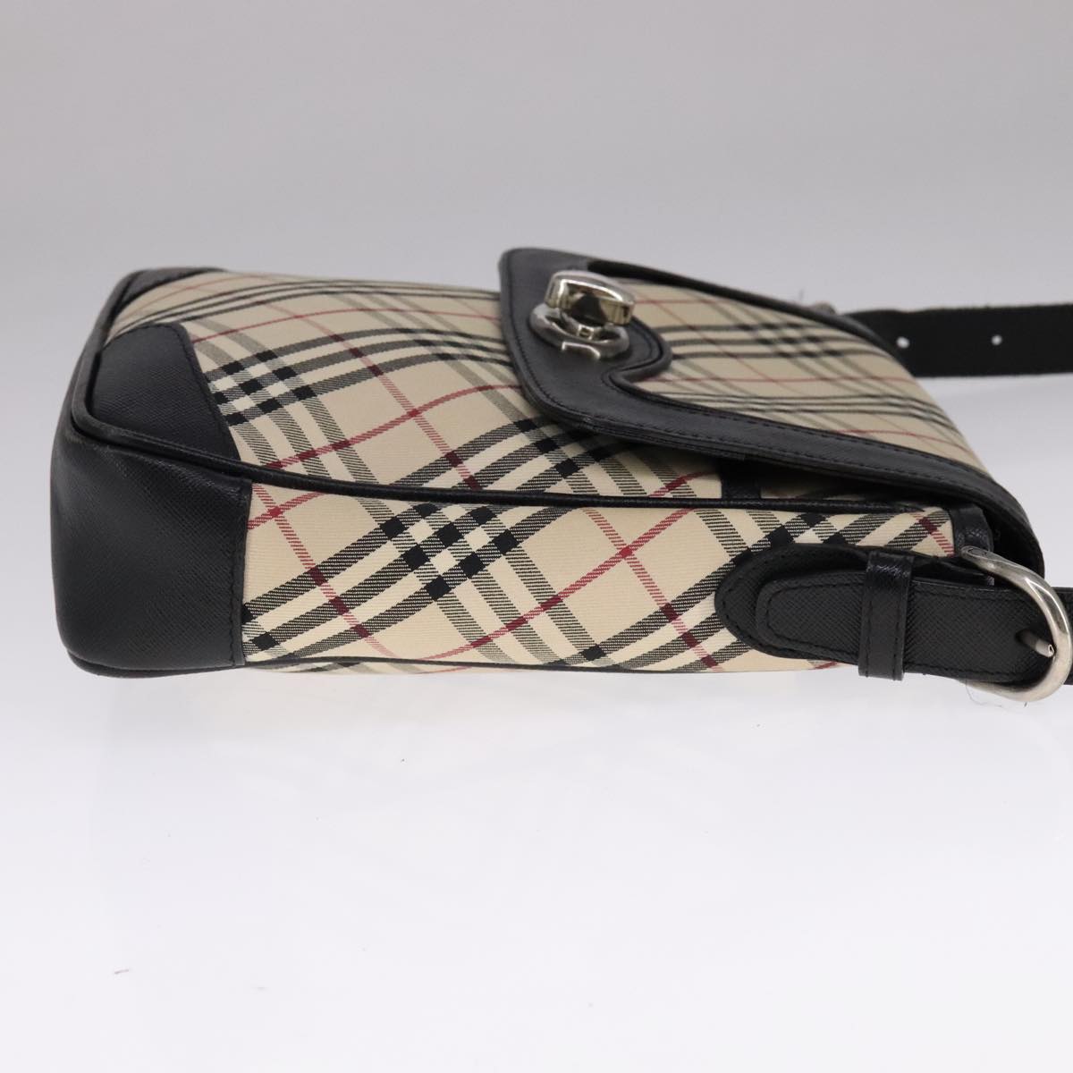 Burberry Nova Check Beige Canvas Shoulder Bag (Pre-Owned)