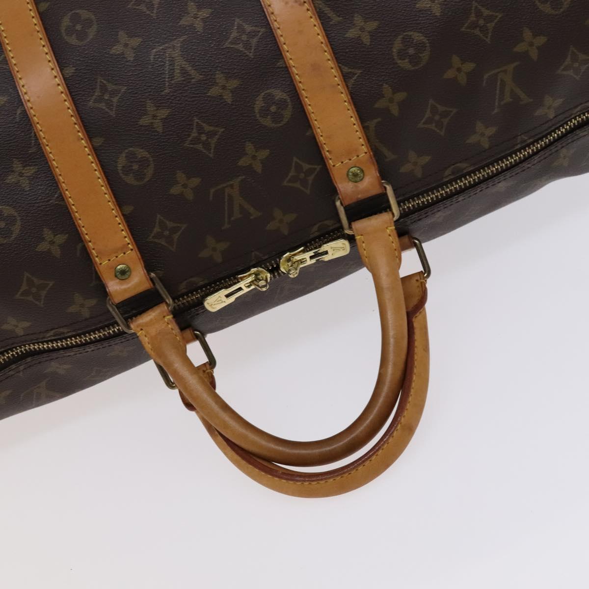 Louis Vuitton Keepall 55 Brown Canvas Travel Bag (Pre-Owned)