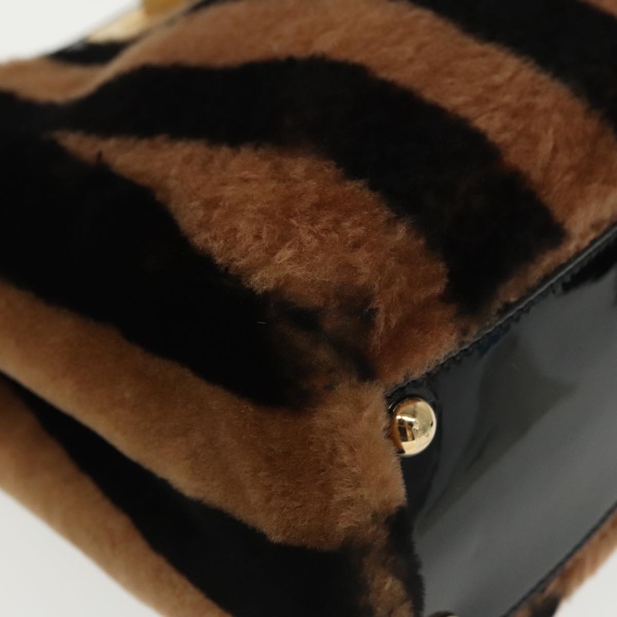 Fendi Peekaboo Brown Fur Handbag (Pre-Owned)