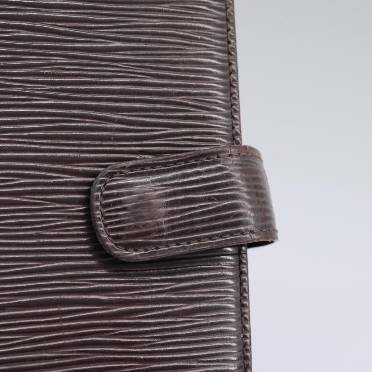 Louis Vuitton Couverture Agenda Fonctionnel Mm Brown Leather Wallet (Pre-Owned)