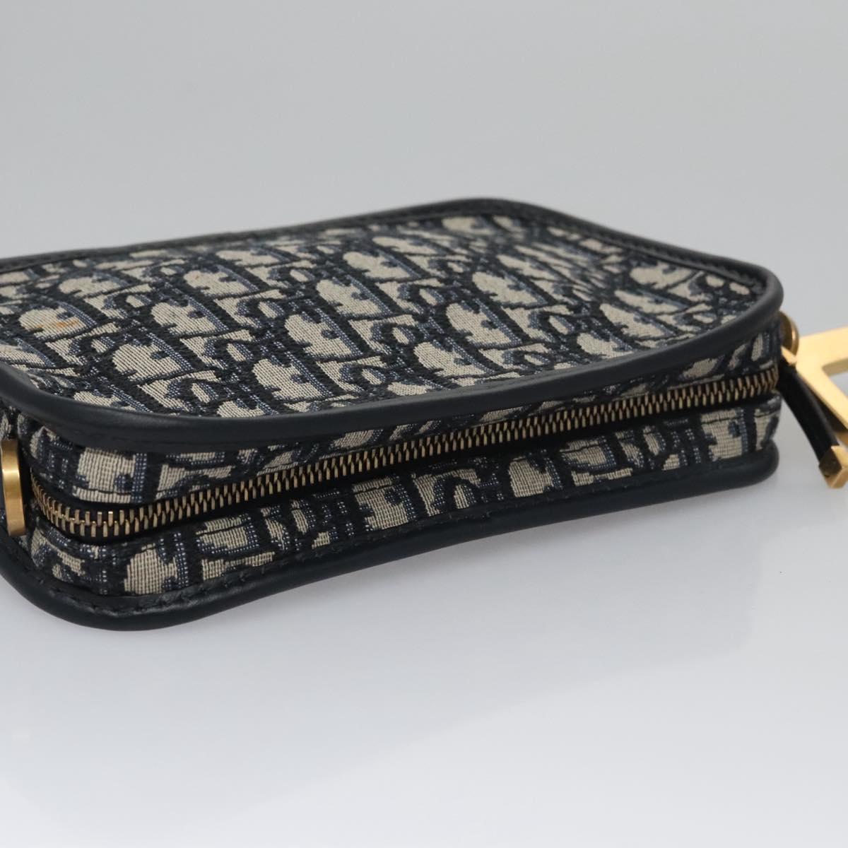 Dior Trotter Navy Canvas Clutch Bag (Pre-Owned)