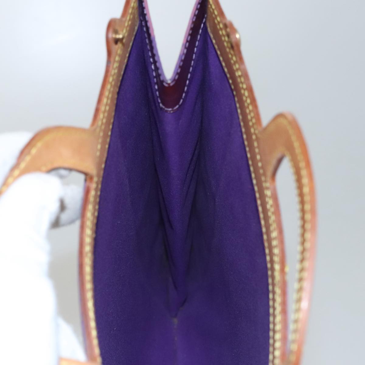 Louis Vuitton Stanton Purple Patent Leather Tote Bag (Pre-Owned)