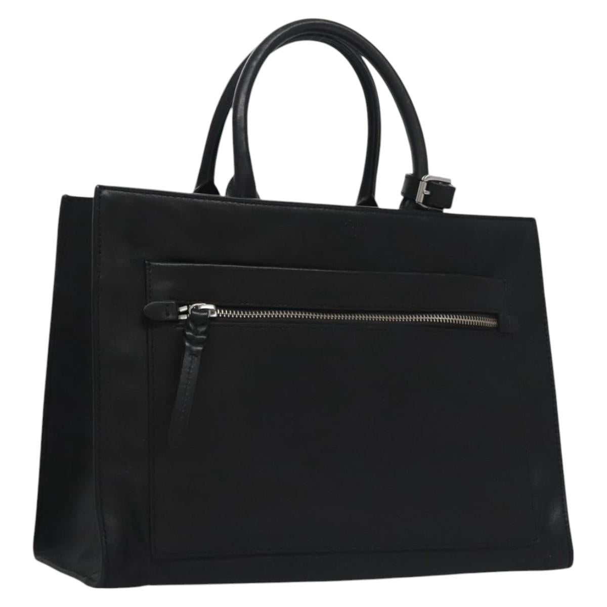 Ralph Lauren Polo Black Leather Tote Bag (Pre-Owned)